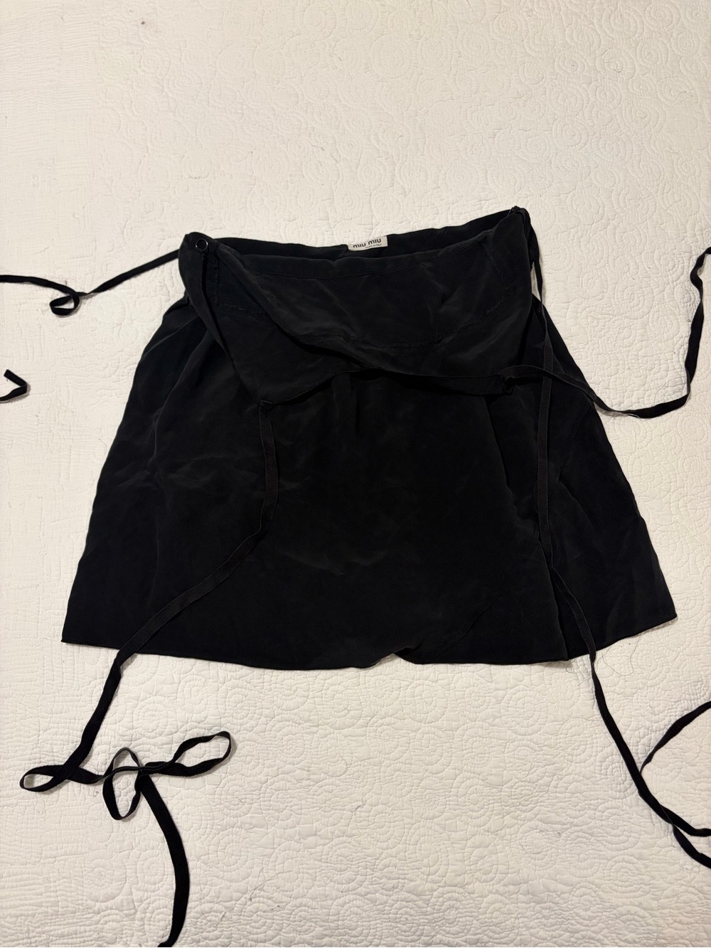 Miu Miu Black Tie-Shoulder Mini Dress - Picture 3 of 8